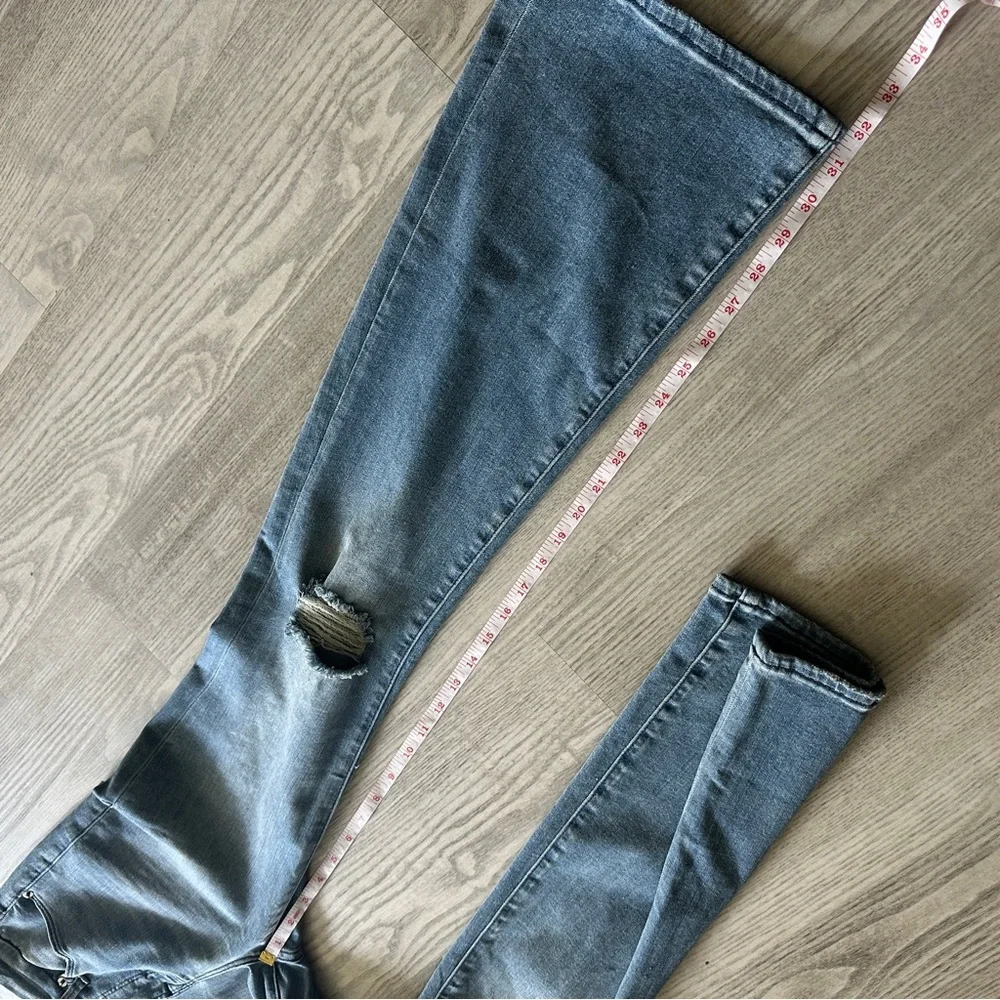 Good American Distressed Good Flare Jeans 0/25 - Picture 11 of 11